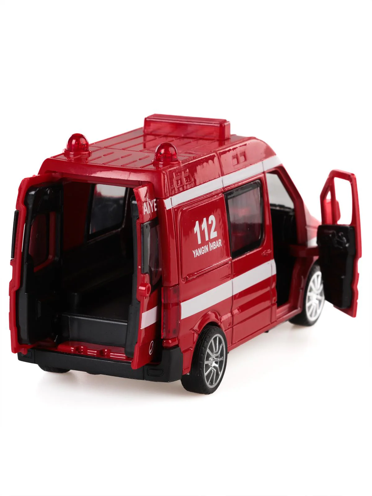 Can Oyuncak Kutuda 12 Li Sesli Çek Bırak Ambulans - Kırmızı - Image 2