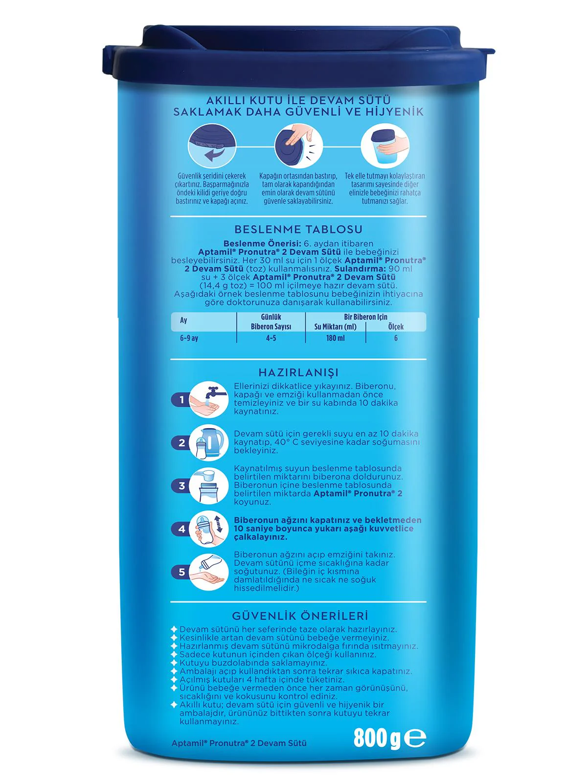 Aptamil 2 Devam Sütü 800 g  6-9 Ay Akıllı Kutu - Image 5