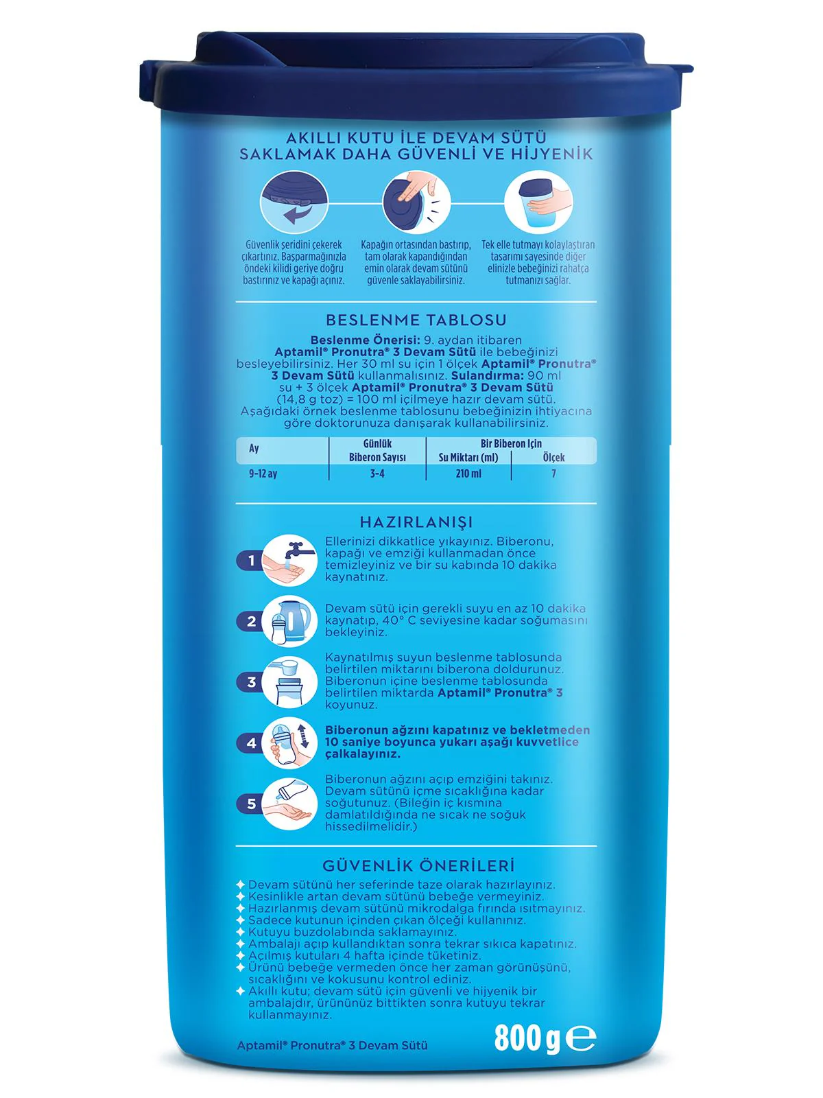 Aptamil 3 Devam Sütü 800 g 9-12 Ay Akıllı Kutu - Image 5