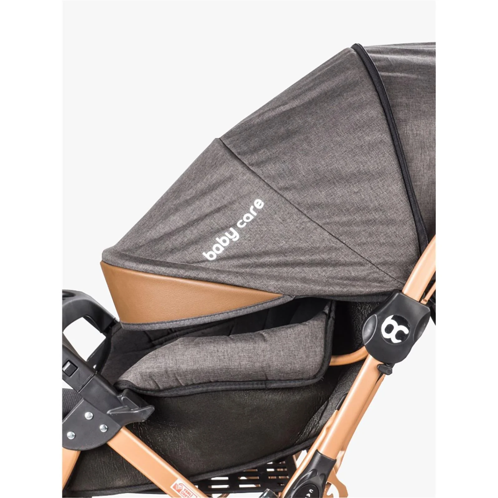 Babycare Capron Çift Yönlü Bebek Arabası - Siyah - Image 2
