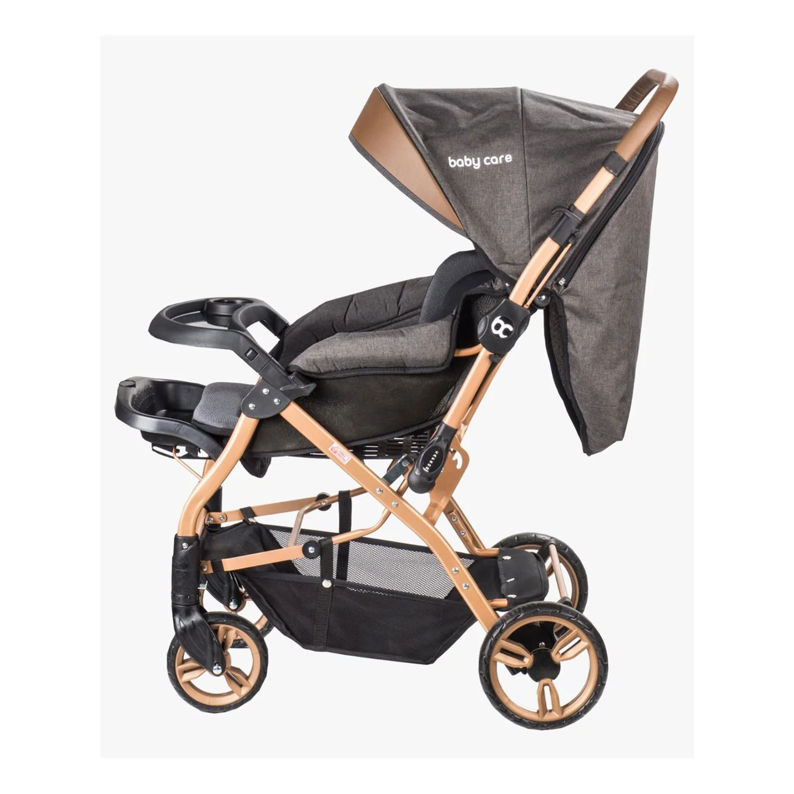 Babycare Capron Çift Yönlü Bebek Arabası - Kahverengi - Image 6