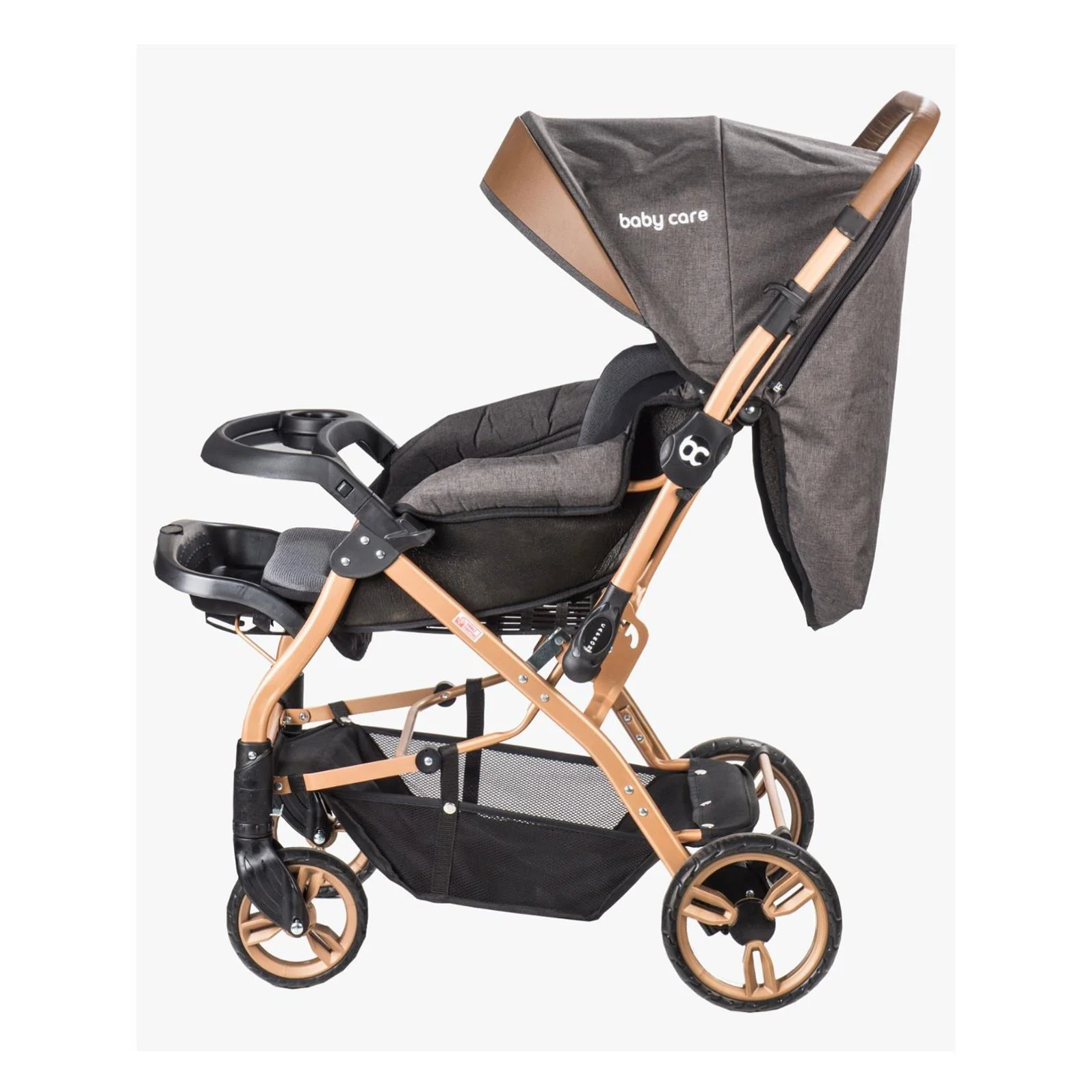 Babycare Capron Çift Yönlü Bebek Arabası - Siyah - Image 4
