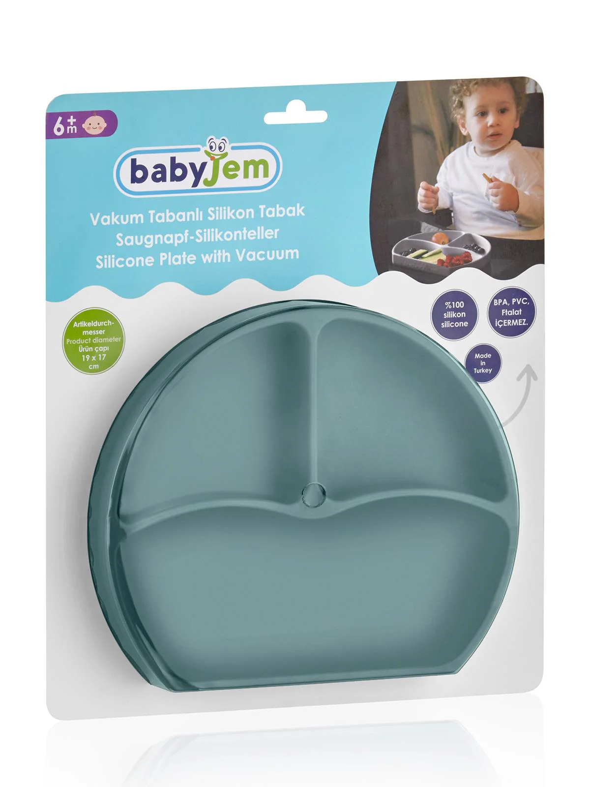 Babyjem Silikon Tabak - Gri - Image 9
