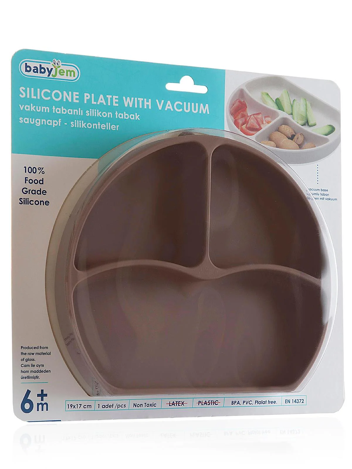 Babyjem Silikon Tabak - Kahverengi - Image 7