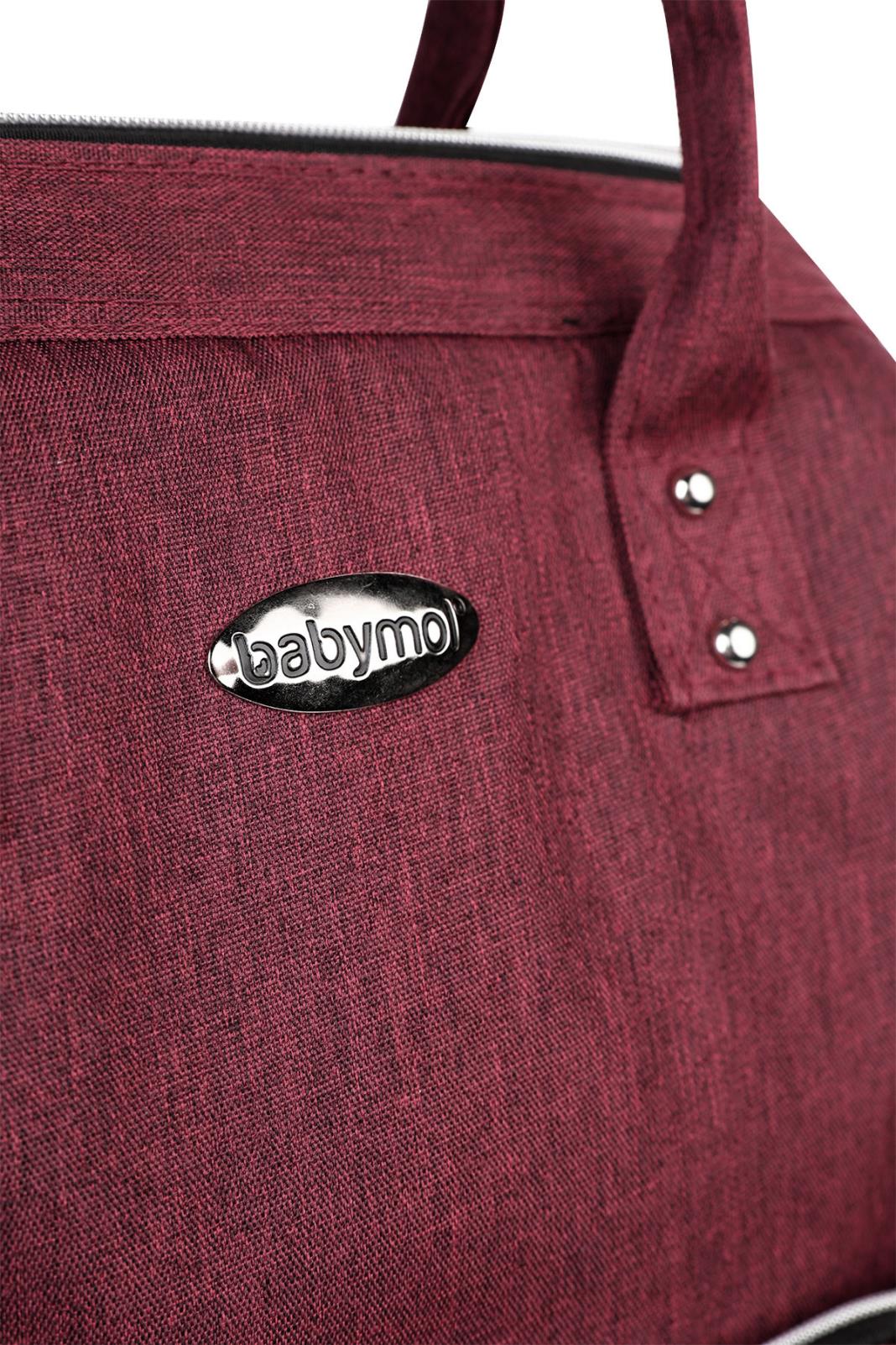 Babymol Linen Sırt Çantası - Bordo - Image 13