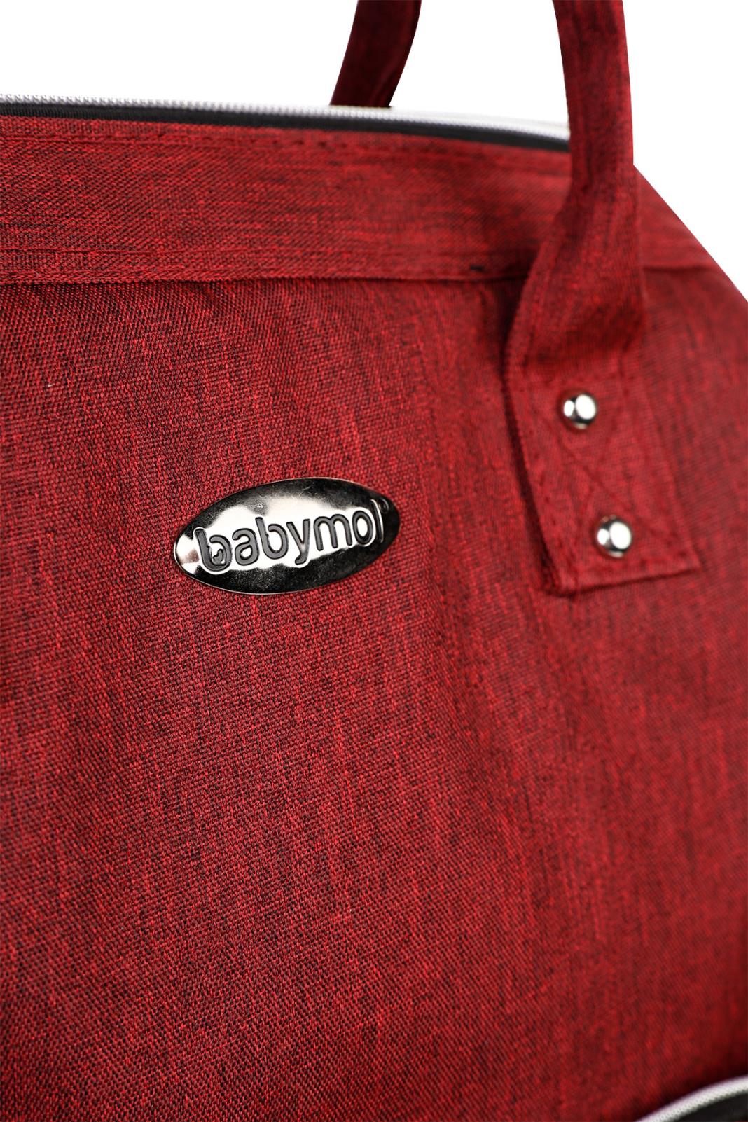 Babymol Linen Sırt Çantası - Bordo - Image 3