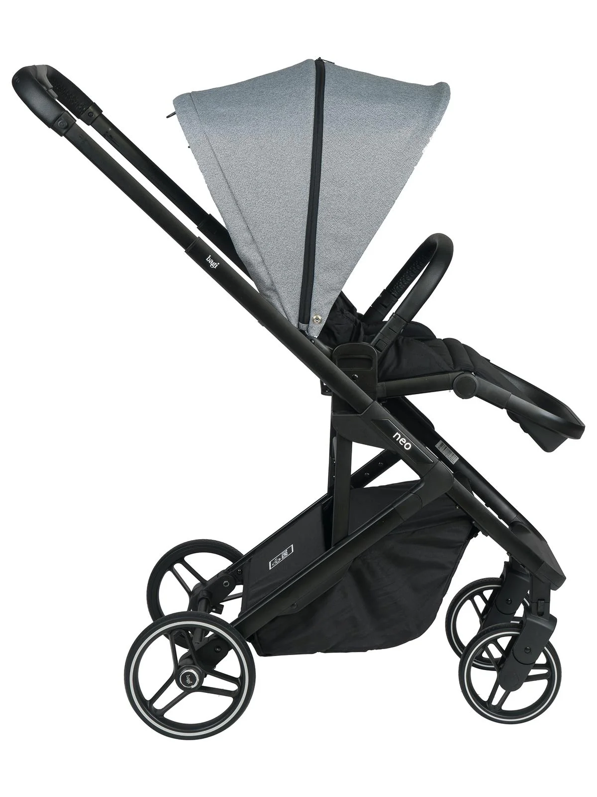 Bagi Neo Tek Yönlü Bebek Arabası - Gri - Image 6