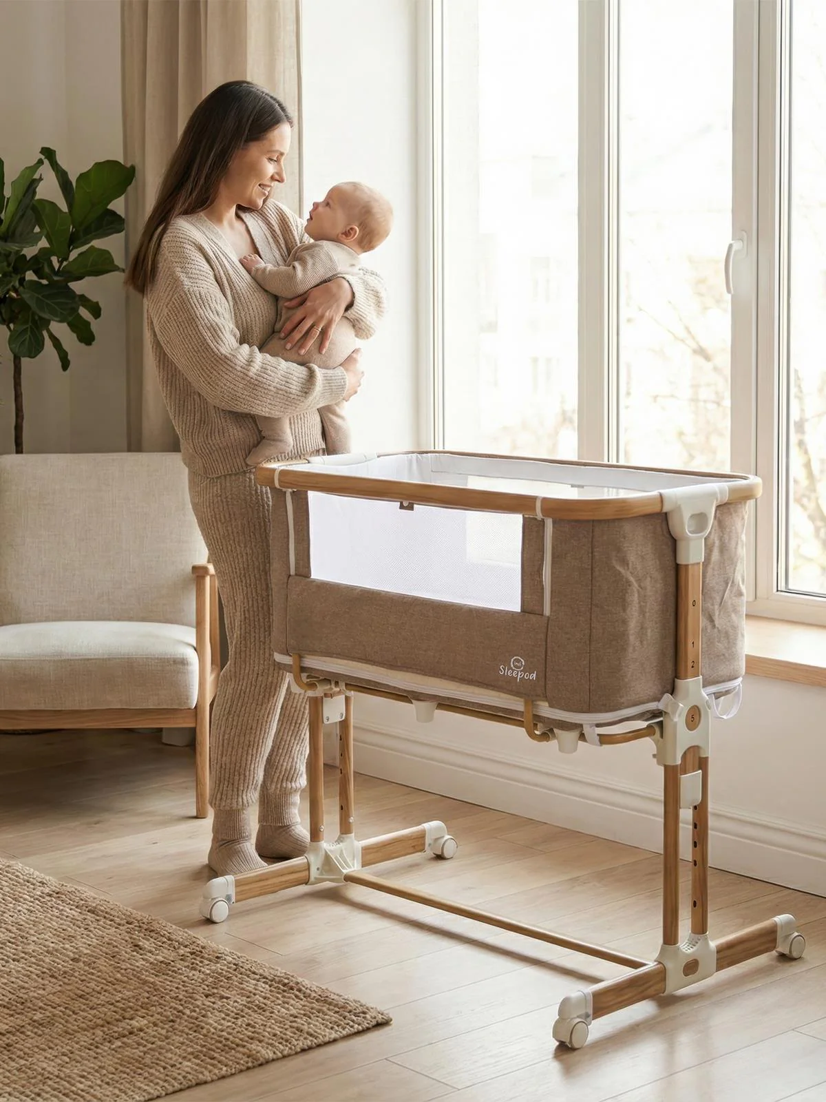 Bagi Sleepod 4İn1 Anne Yanı Beşik - Bej - Image 17