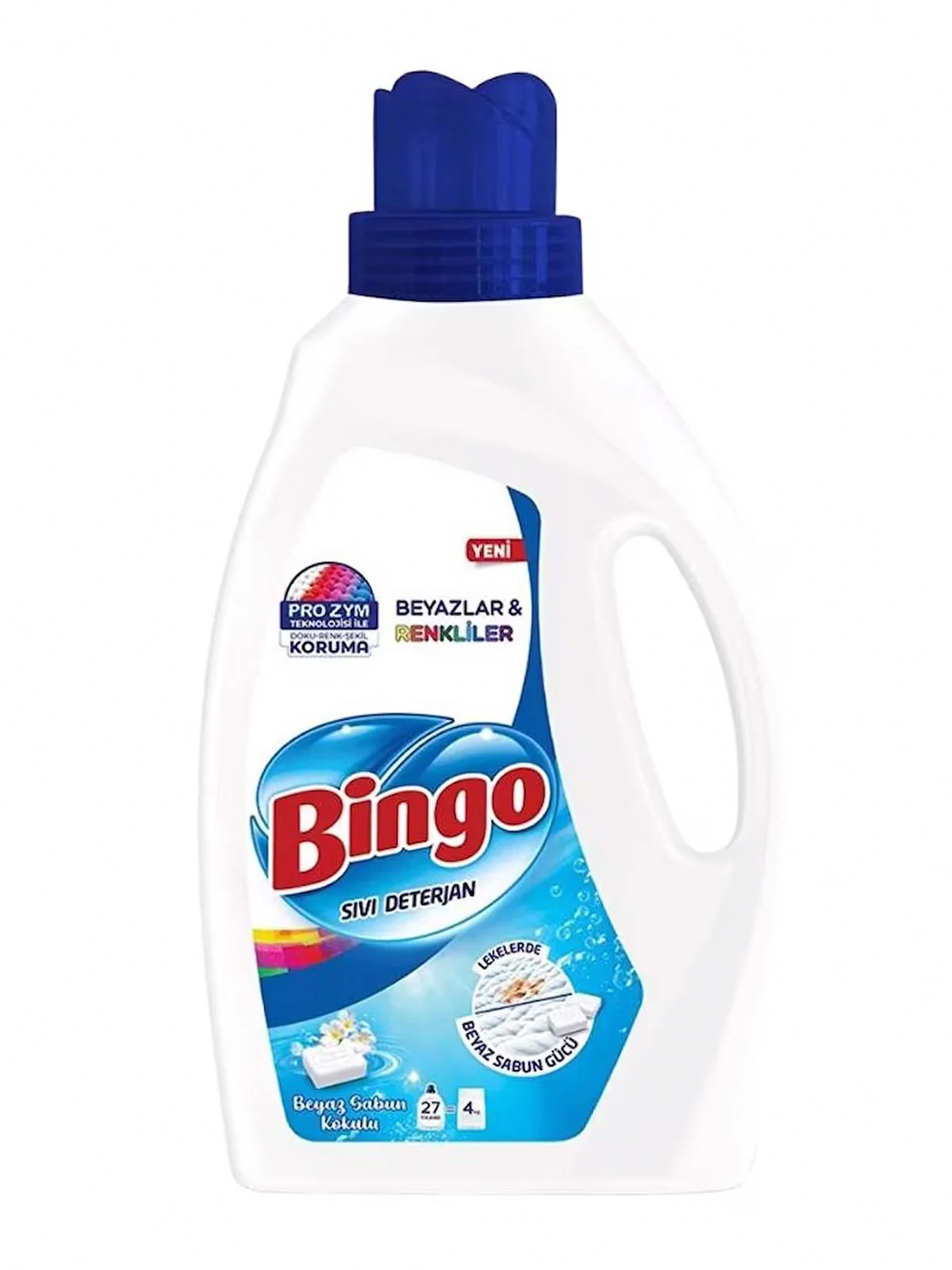 Bingo Sıvı Deterjan Renkli&Beyaz Beyaz Sabun 1755 ml - Image 2