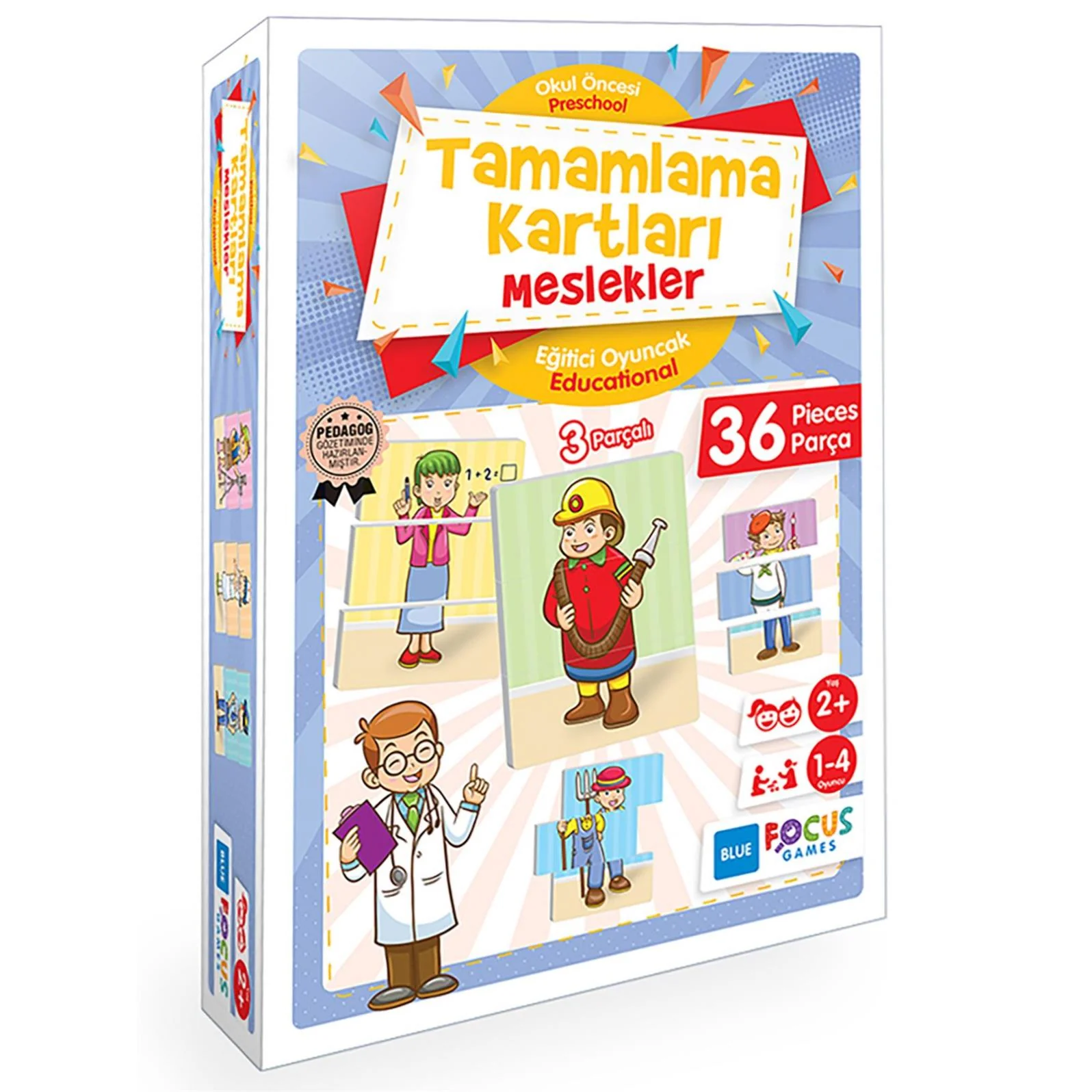 Blue Focus Games Tamamlama Kartları Meslekler 36 Parça Renkli - Image 2