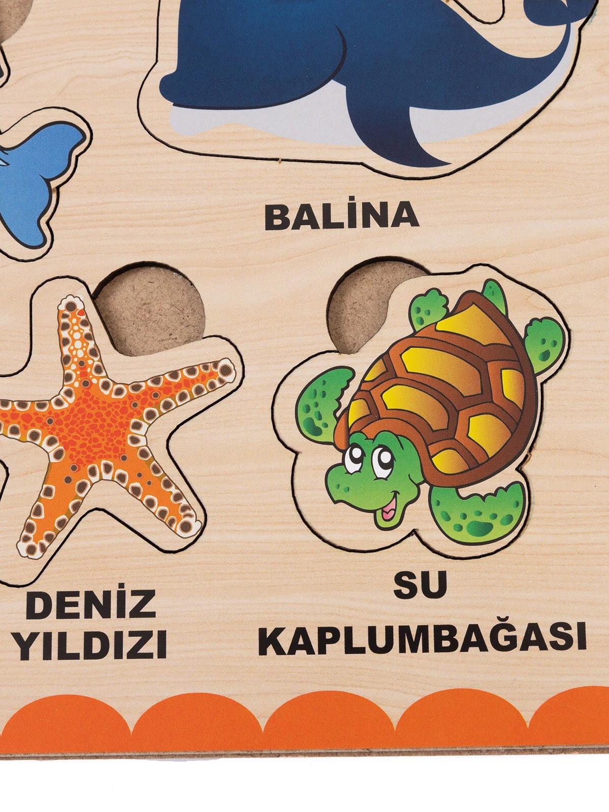 Ca Oyuncak Ahşap Deniz Hayvanları Eğitici Set - Image 4