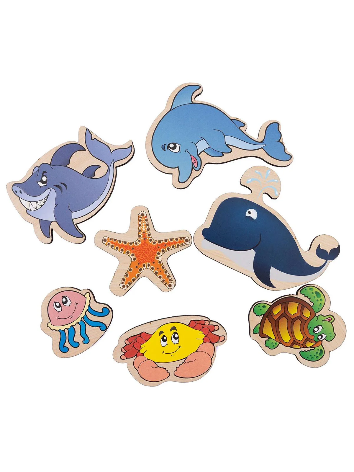 Ca Oyuncak Ahşap Deniz Hayvanları Eğitici Set - Image 6