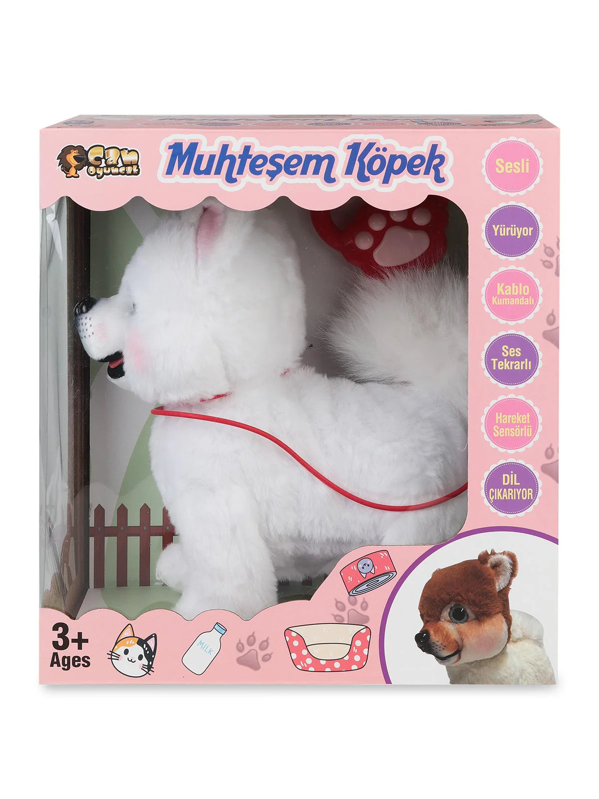 Can Oyuncak Kumandalı Kopek Sesli - Beyaz - Image 2