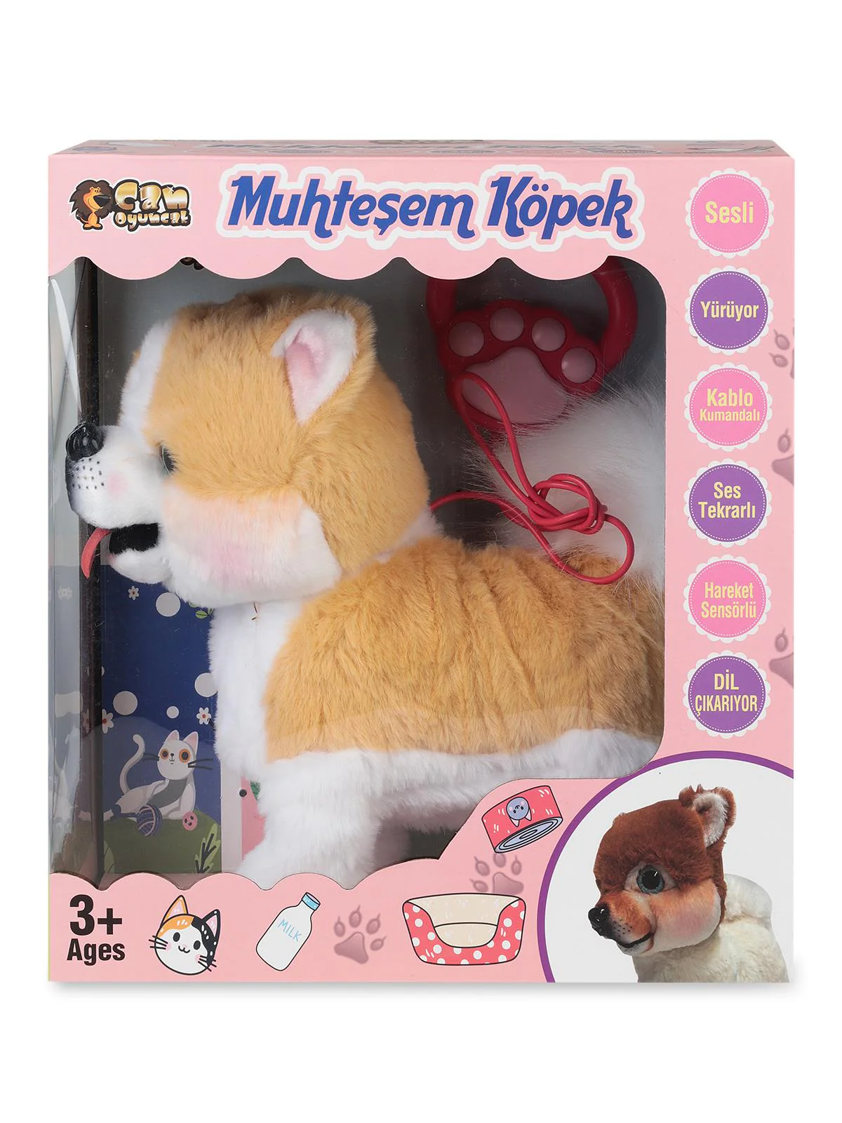 Can Oyuncak Kumandalı Kopek Sesli - Sarı - Image 3