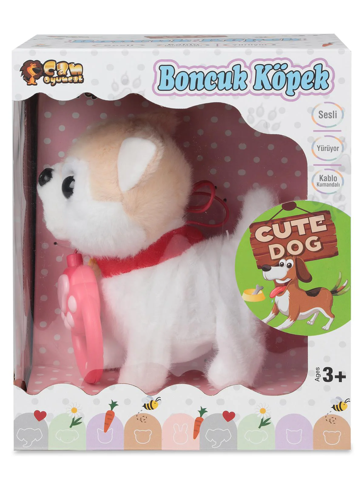 Can Oyuncak Kumandalı Sesli Köpek - Beyaz - Image 2