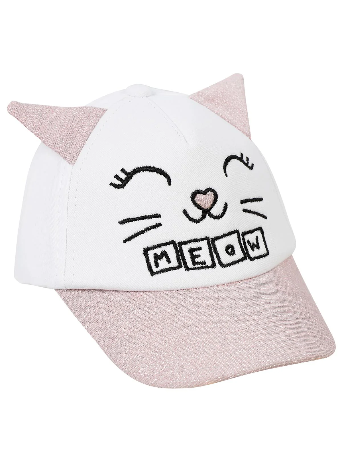 Cat 0-24 Ay Bebek Kep Şapka - Beyaz-Pembe - Image 4