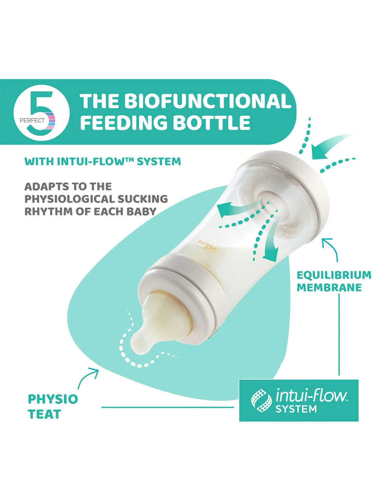 Chicco P5 Antikolik Biberon Pp 300 ml - Mavi - Image 2