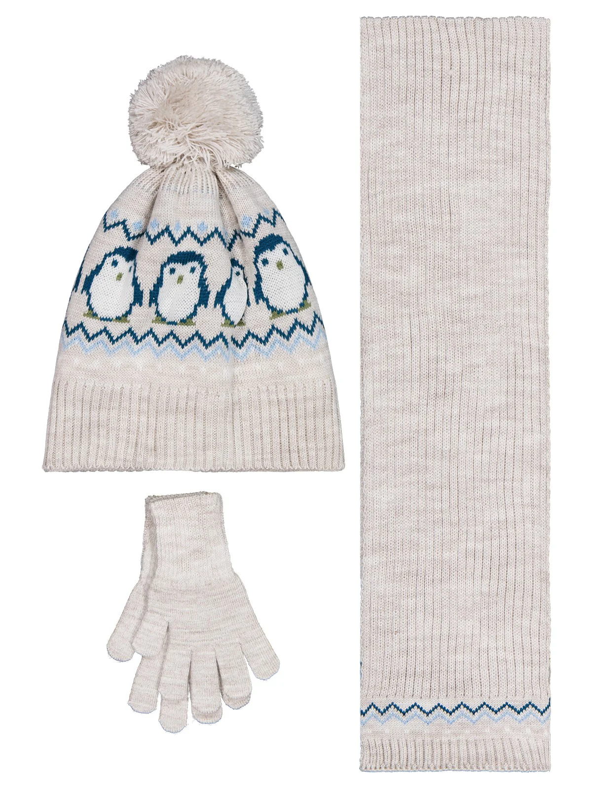 Civil Baby 6-18 Ay Atkı Bere Eldiven Set - Gri