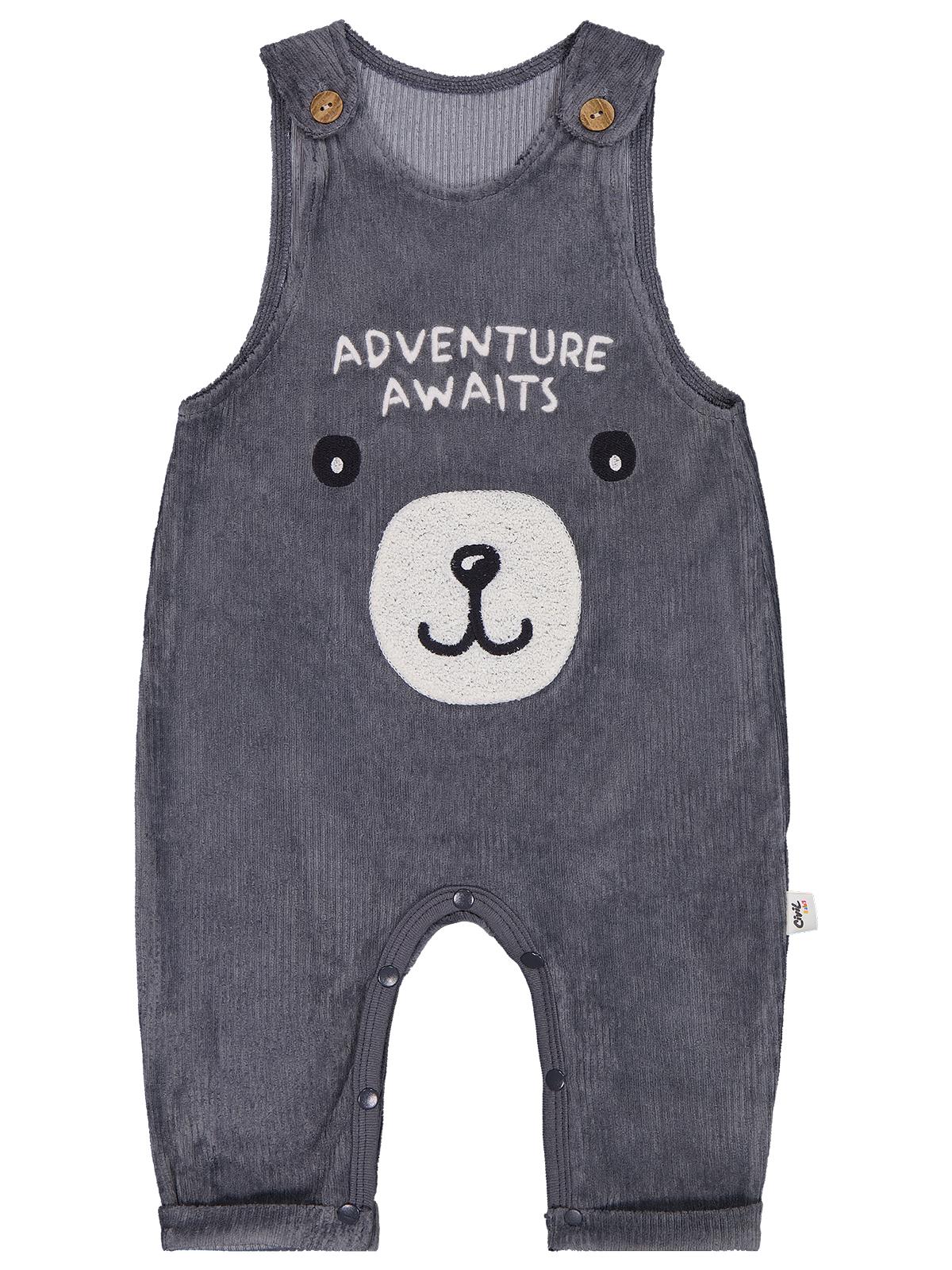 Civil Baby Adventure Awaıts Nakışlı Badili 6-18 Ay Slopet - Gri - Image 5
