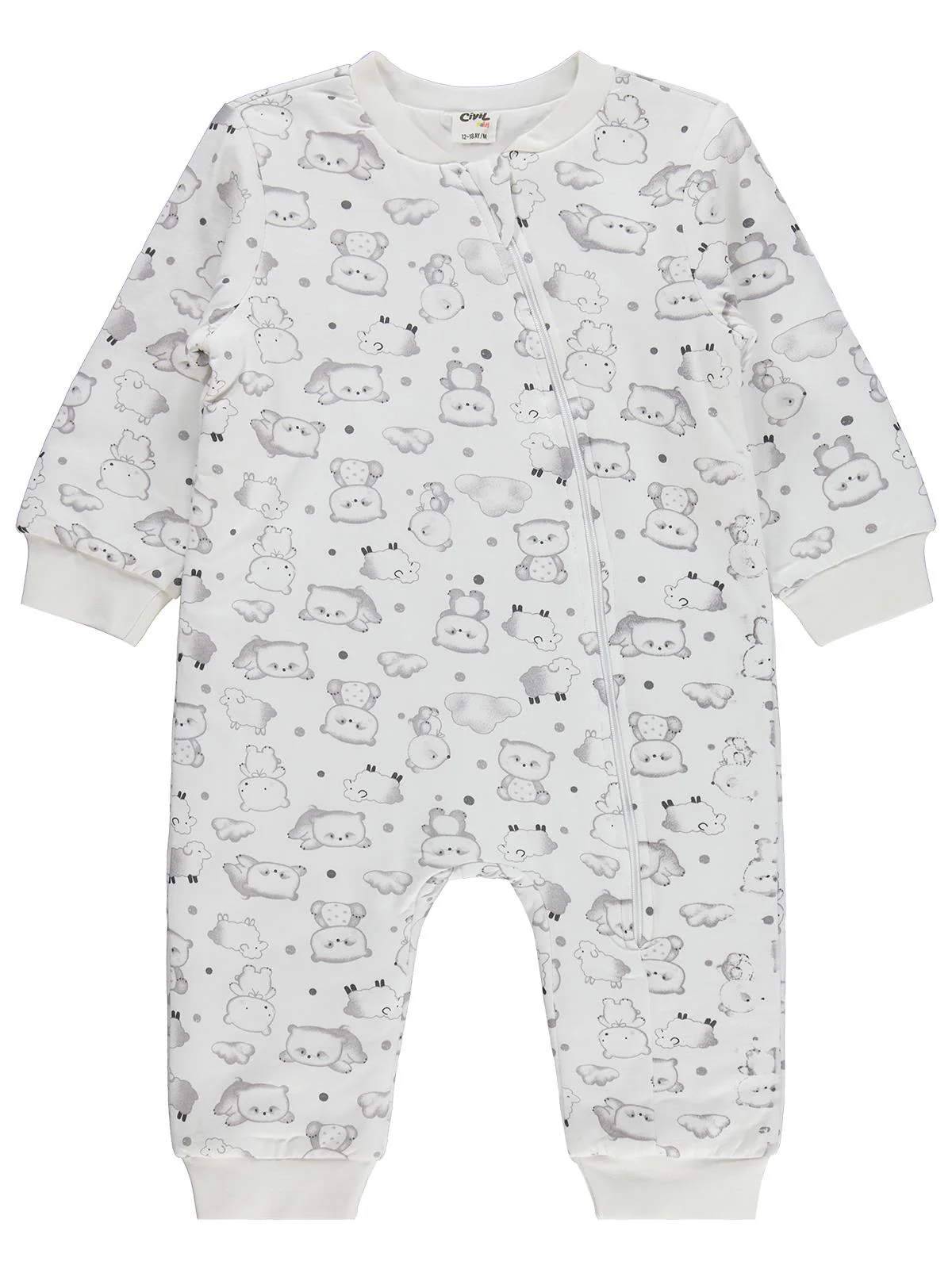 Civil Baby Ayıcık Baskılı 12-24 Ay Uyku Tulumu - Bej