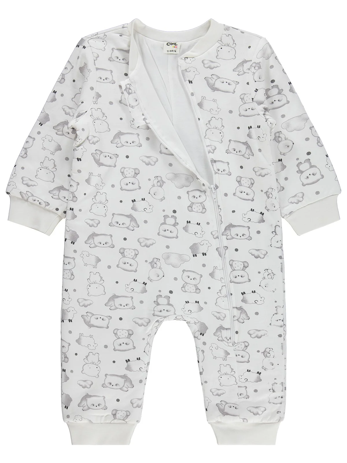 Civil Baby Ayıcık Baskılı 12-24 Ay Uyku Tulumu - Bej - Image 3
