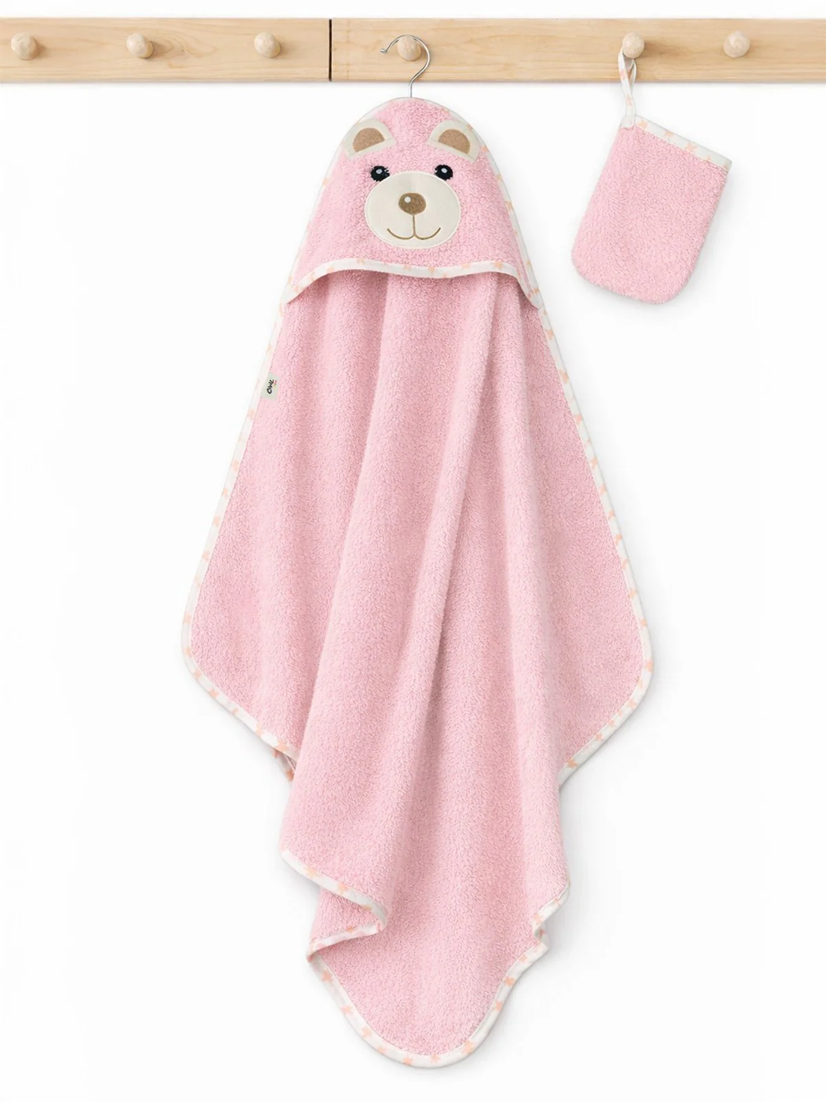 Civil Baby Ayıcık Nakışlı Havlu - Pembe - Image 4