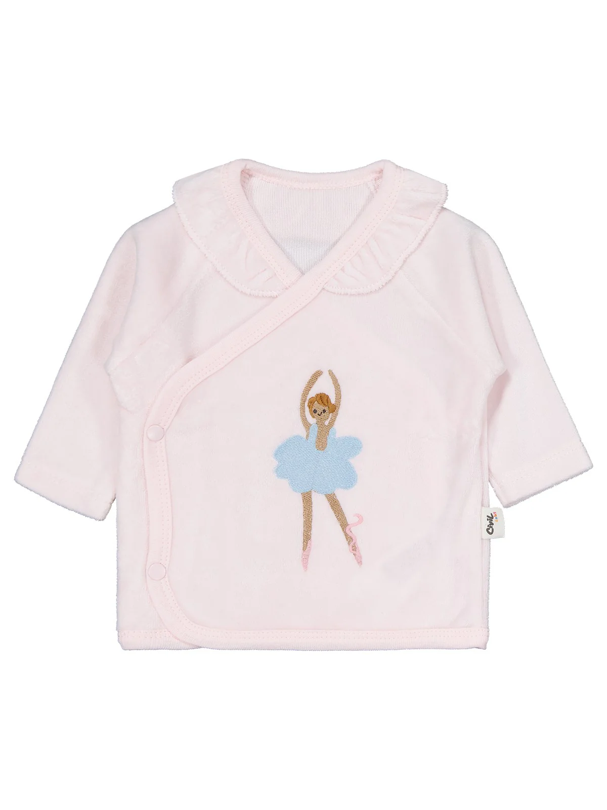 Civil Baby Balerin Nakışlı 0-1 Ay Zıbın Takımları - Pembe - Image 3