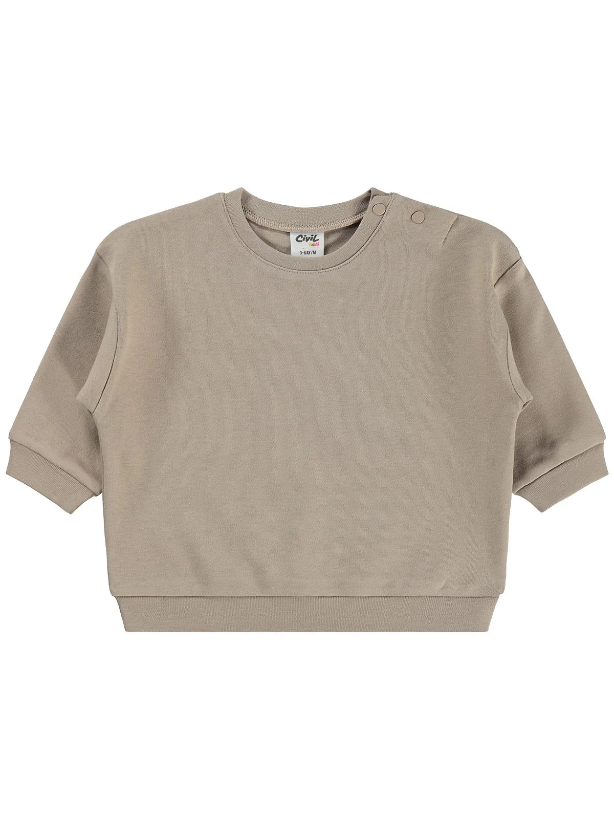Civil Baby Basic 3-18 Ay Sweatshirt - Bej - Image 5