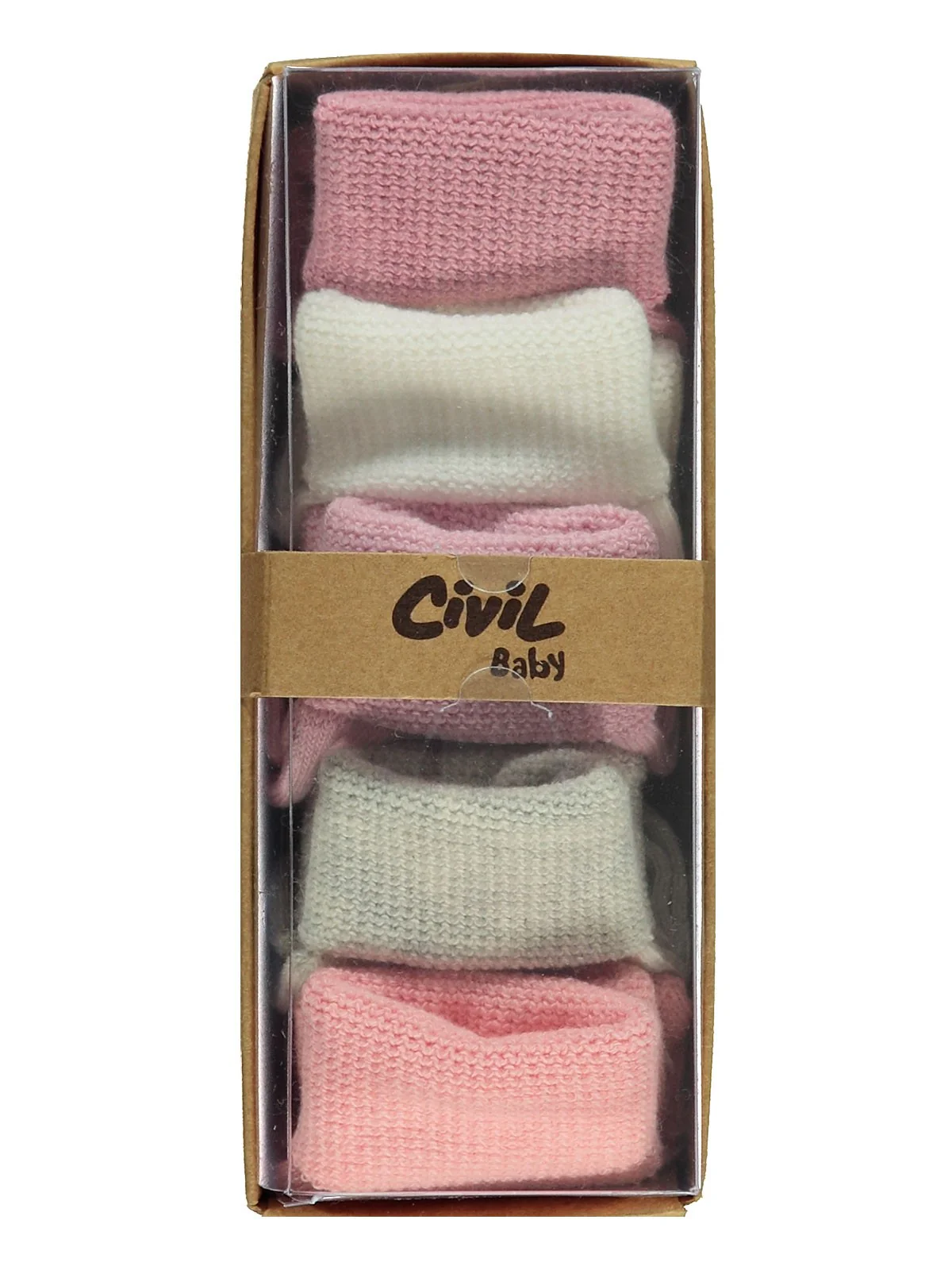Civil Baby Basic 5'li Kutulu 6-12 Ay Bebek Kız Çorap Set - Image 2