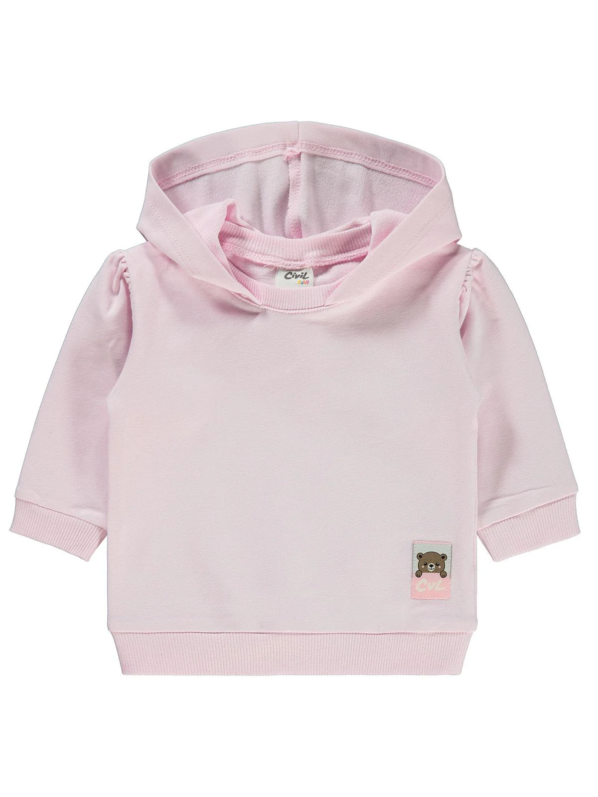 Civil Baby Basic Arma Etiketli 6-18 Ay Sweatshirt - Pembe