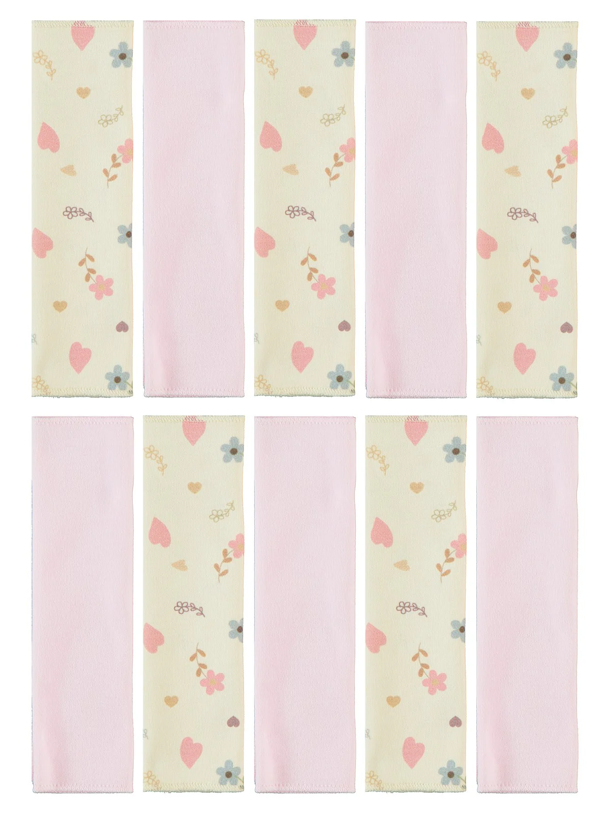 Civil Baby Baskılı (20*20) 10 Lu Ağız Bezi ve Mendili - Pembe - Image 5