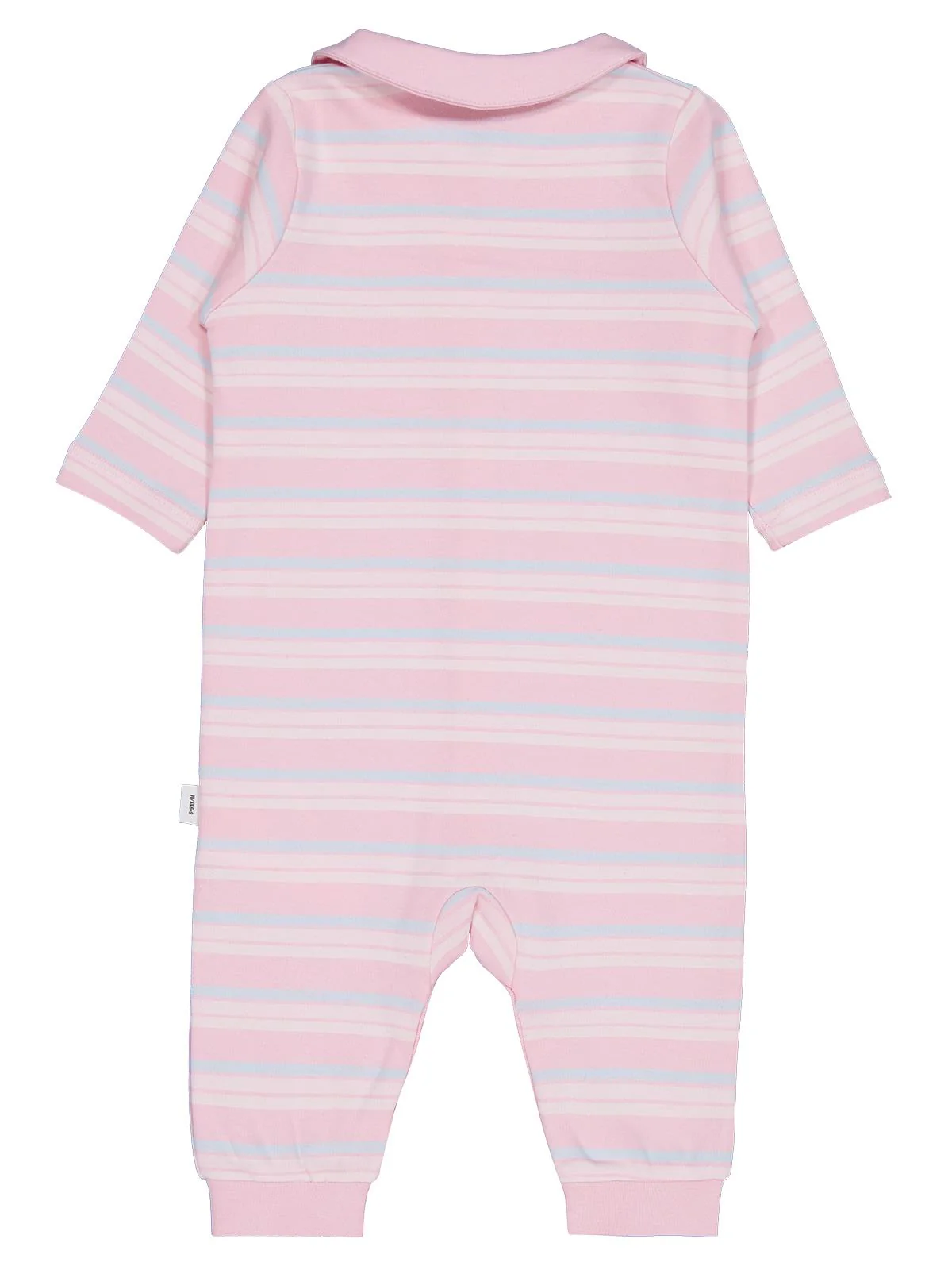 Civil Baby Bebe Yakalı Çizgili 6-18 Ay Tulum - Pembe - Image 2