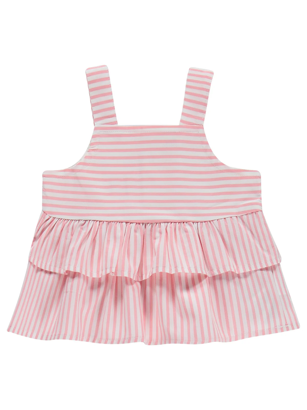 Civil Baby Çizgi Empirme Kare Yaka 6-18 Ay Takım - Ekru - Image 4