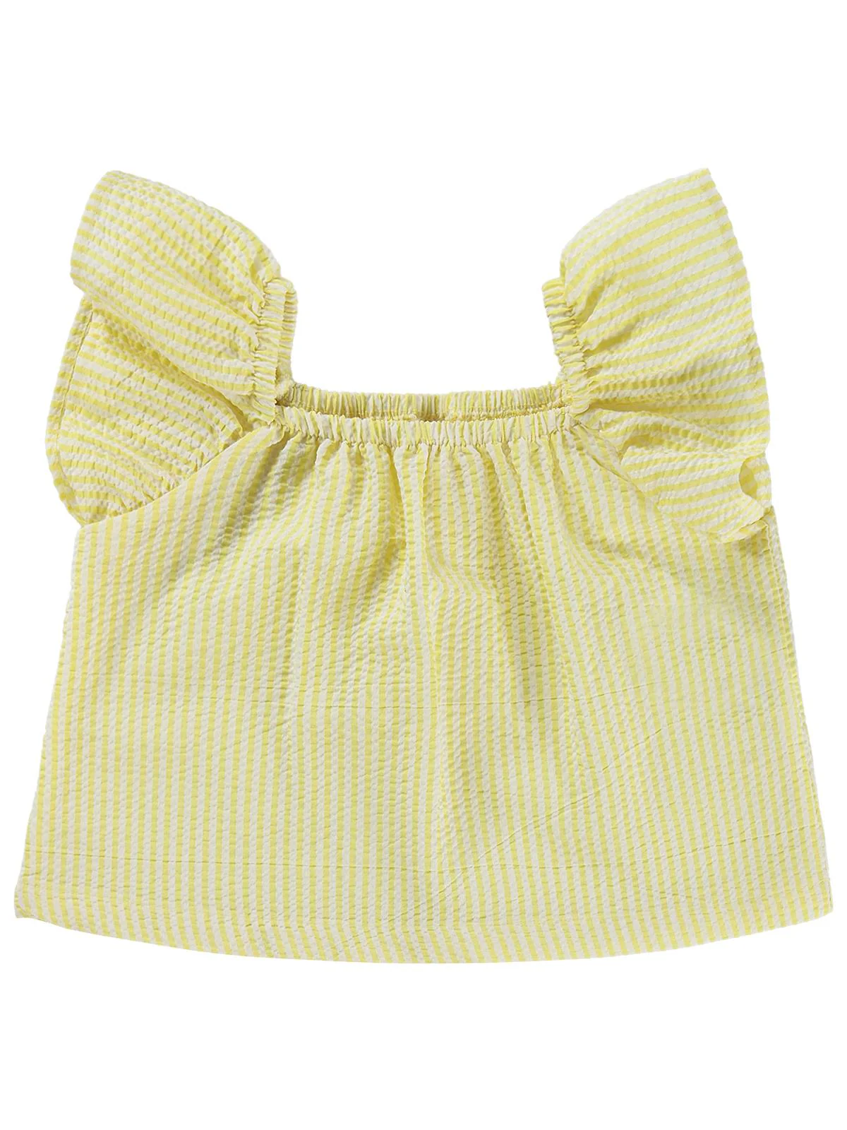 Civil Baby Çizgi Empirmeli Fırfır 6-18 Ay Takım - Sarı - Image 4