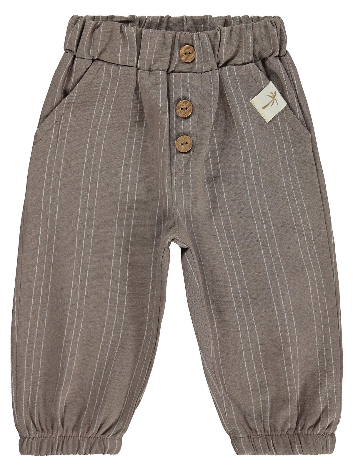 Civil Baby Çizgili 6-18 Ay Pantolon - Kahverengi