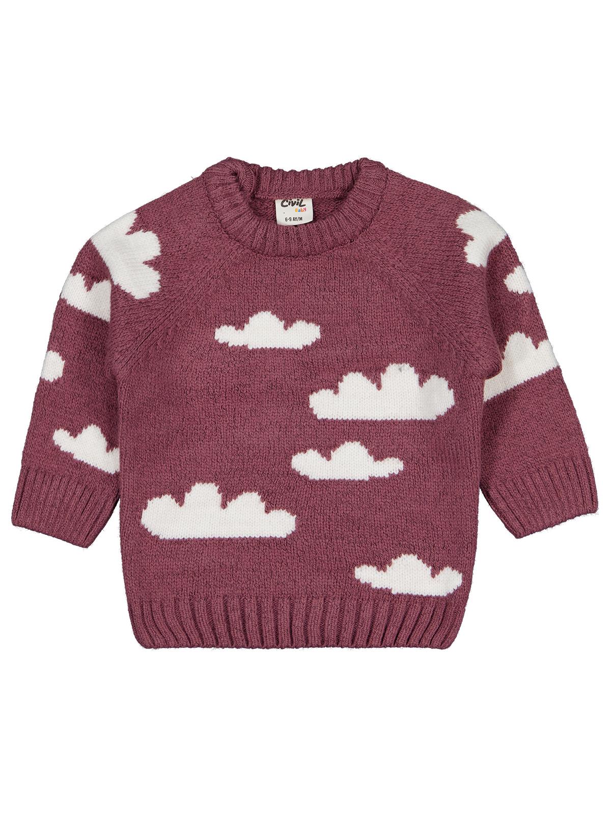 Civil Baby Cloud Örgü 6-18 Ay Kazak - Pembe - Image 5