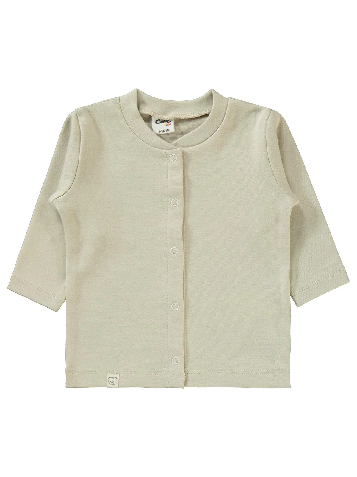 Civil Baby Düz 1-6 Ay Pijama Takımı - Bej - Image 2