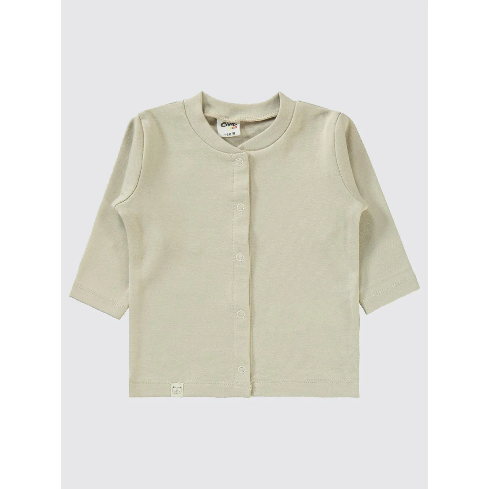 Civil Baby Düz 1-6 Ay Pijama Takımı - Bej - Image 8