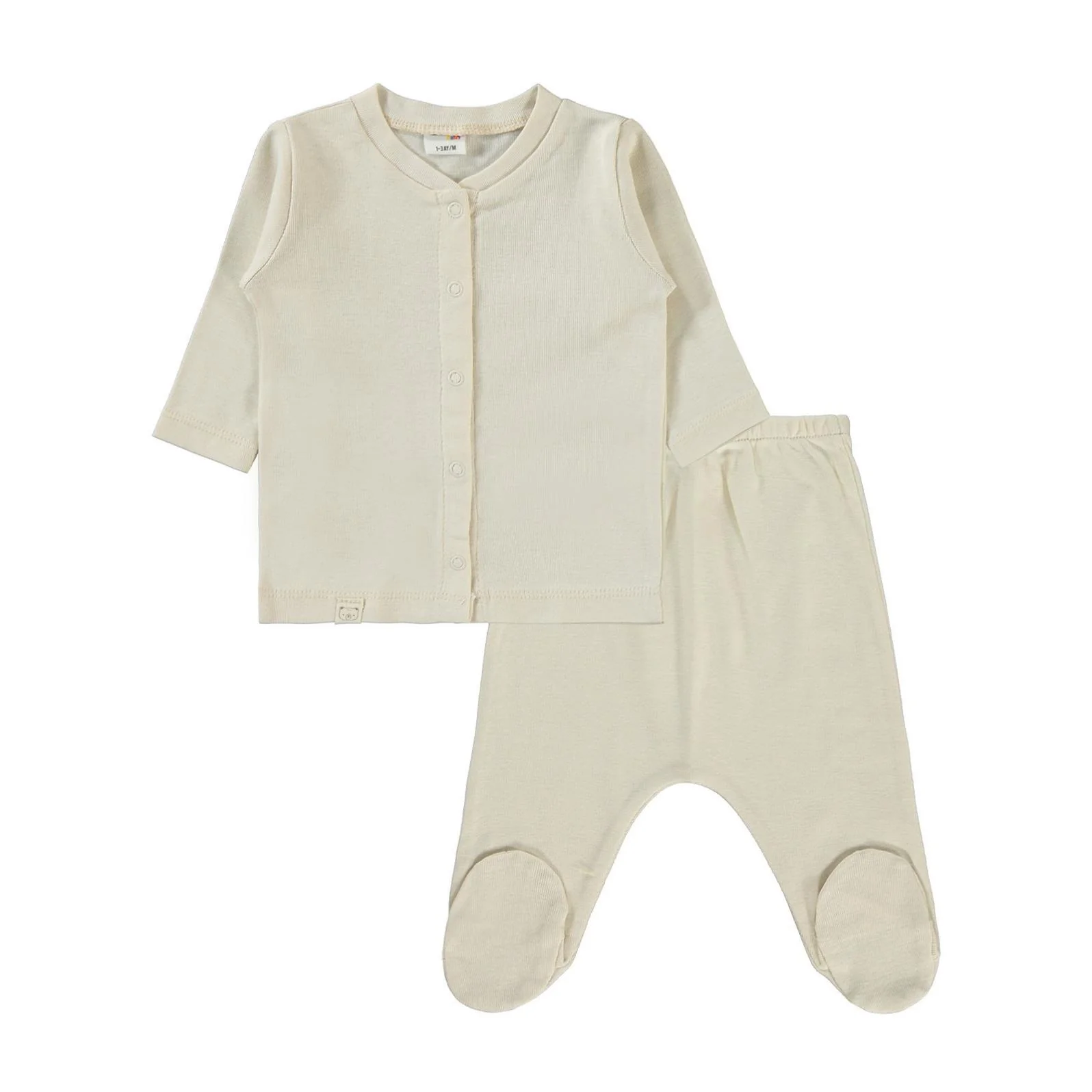 Civil Baby Düz 1-6 Ay Pijama Takımı - Bej - Image 11