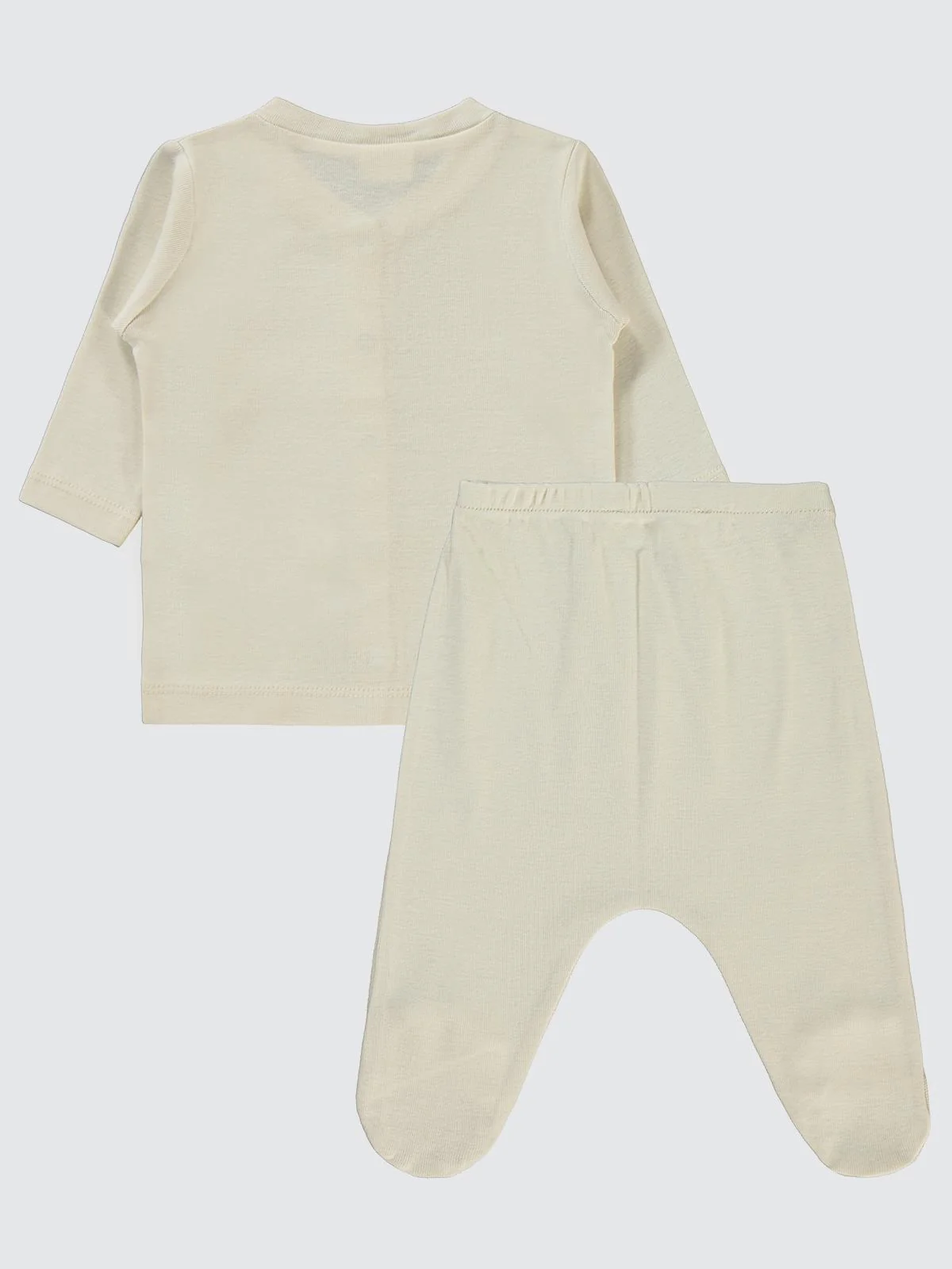Civil Baby Düz 1-6 Ay Pijama Takımı - Bej - Image 3