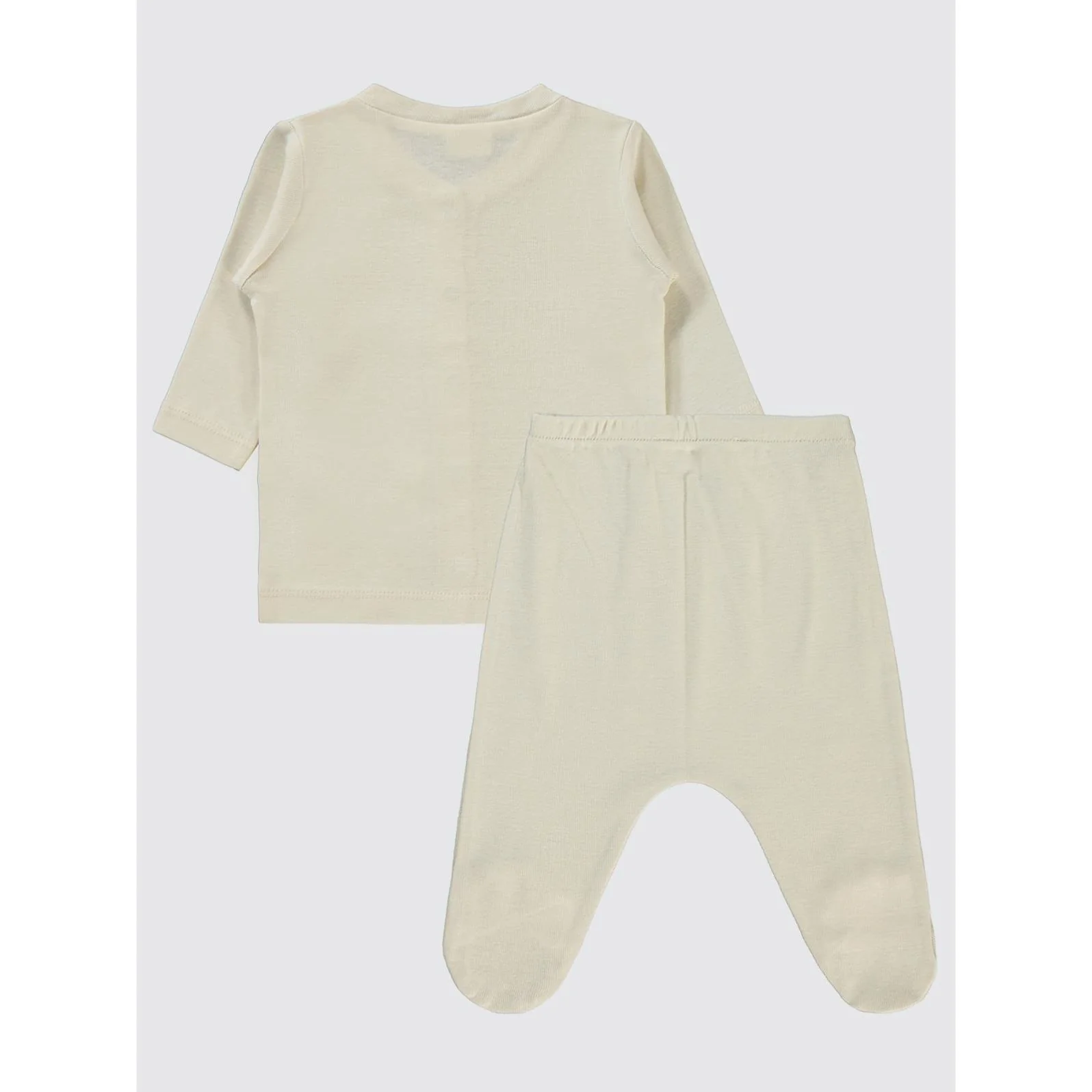 Civil Baby Düz 1-6 Ay Pijama Takımı - Bej - Image 7