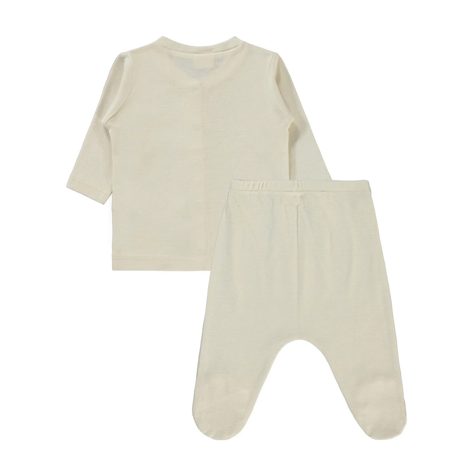 Civil Baby Düz 1-6 Ay Pijama Takımı - Bej - Image 9