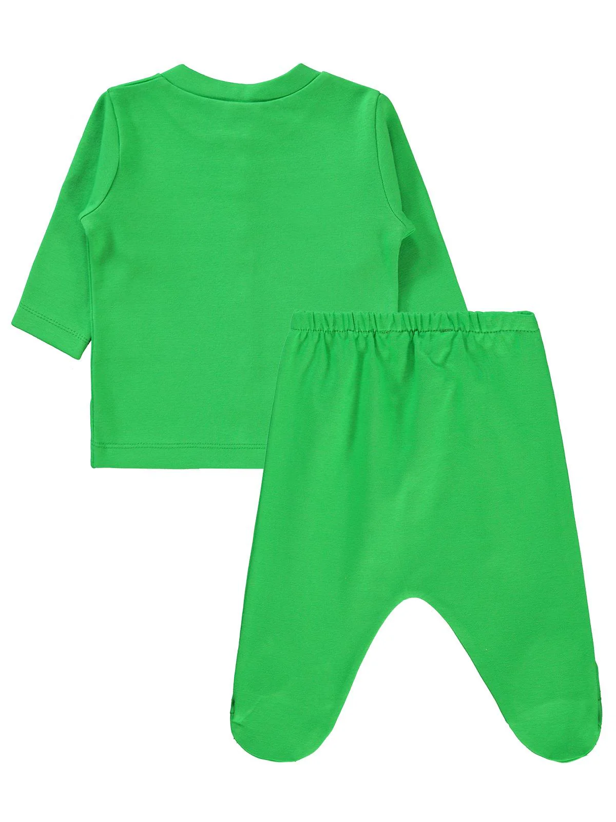 Civil Baby Düz 1-6 Ay Pijama Takımı - Yeşil - Image 3
