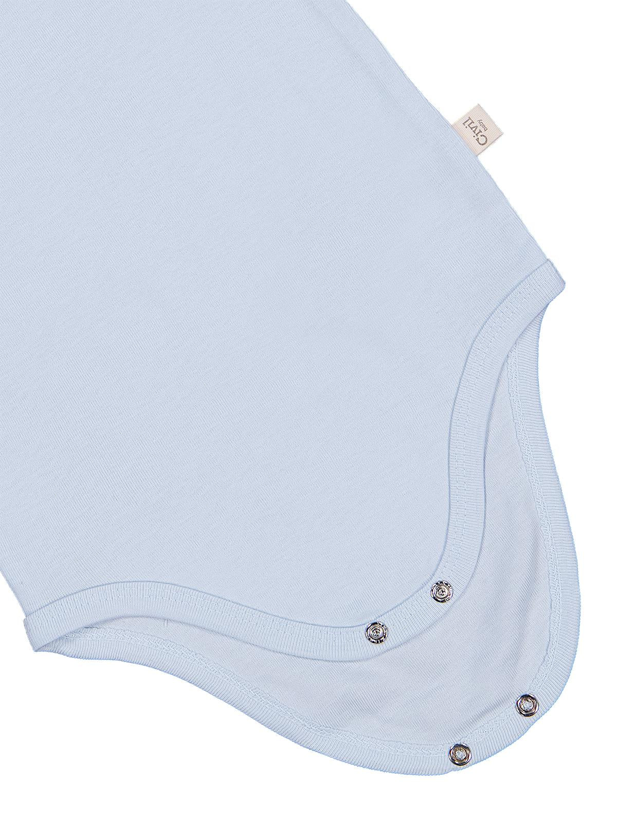 Civil Baby Düz Renkli Kısa Kol 1-3 Yaş Çıtçıtlı Badi - Mavi - Image 2