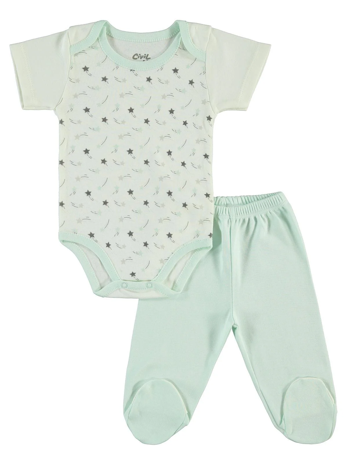 Civil Baby Kız Bebek 6'lı Zıbın Takımları 0-1 Ay  - Yeşil - Image 2