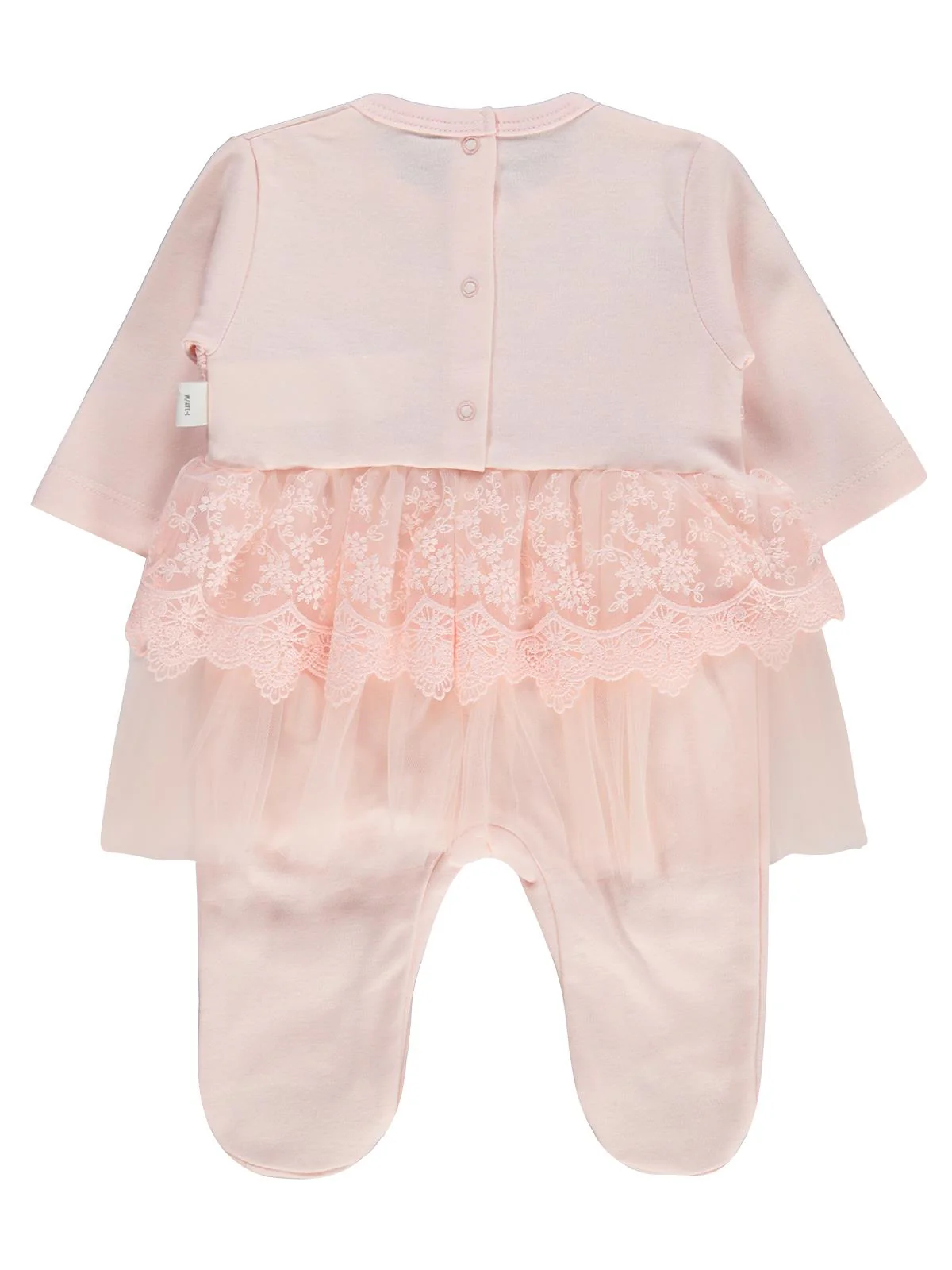 Civil Baby Fırfır Tüllü 1-9 Ay Tulum - Ekru - Image 4