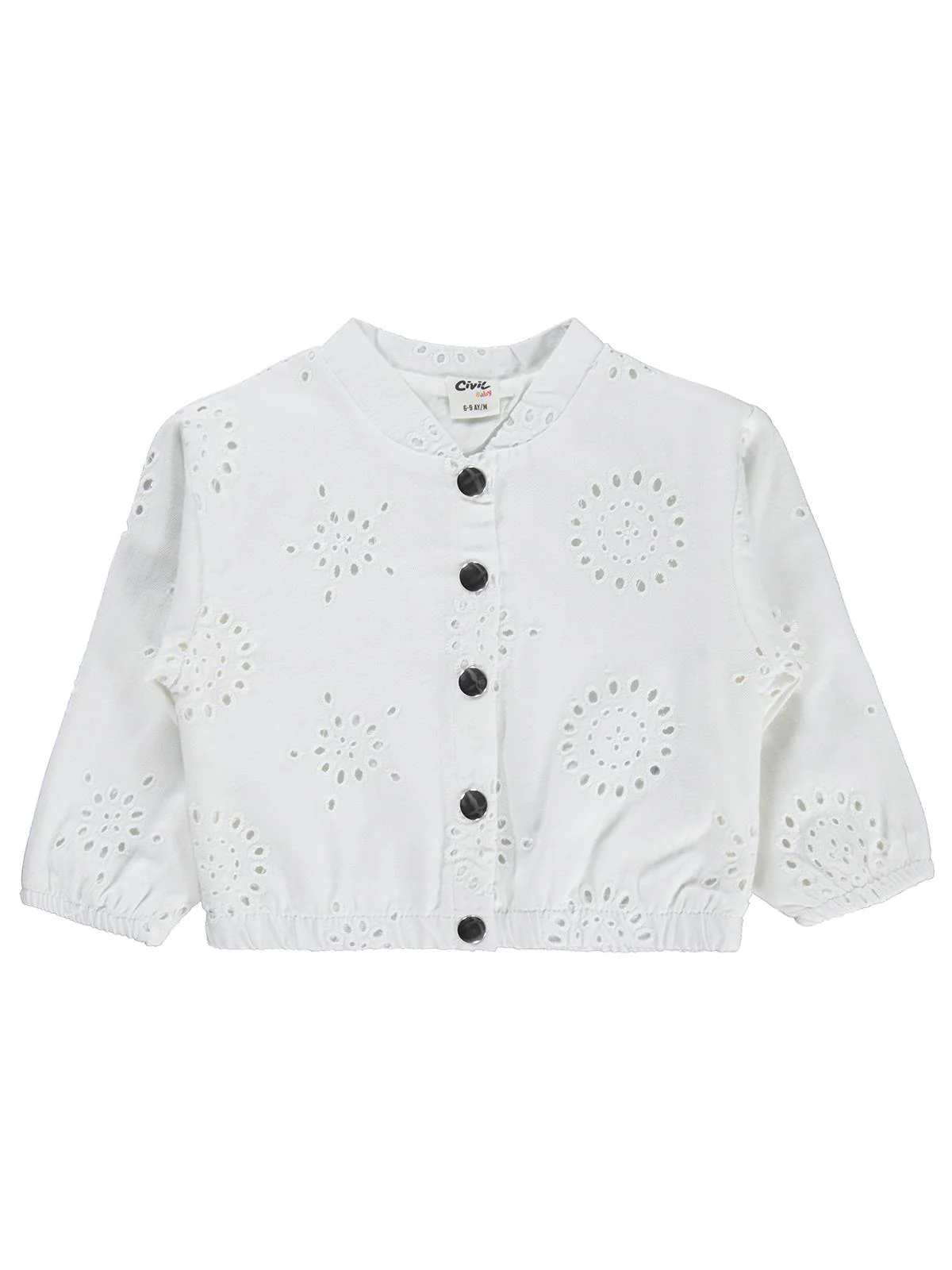 Civil Baby Fistolu Kanvas Oversize 6-18 Ay Ceket - Beyaz - Image 3