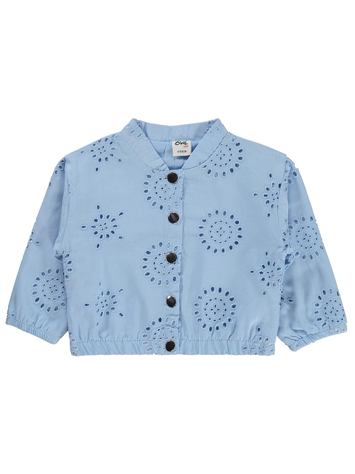 Civil Baby Fistolu Kanvas Oversize 6-18 Ay Ceket - Mavi - Image 2