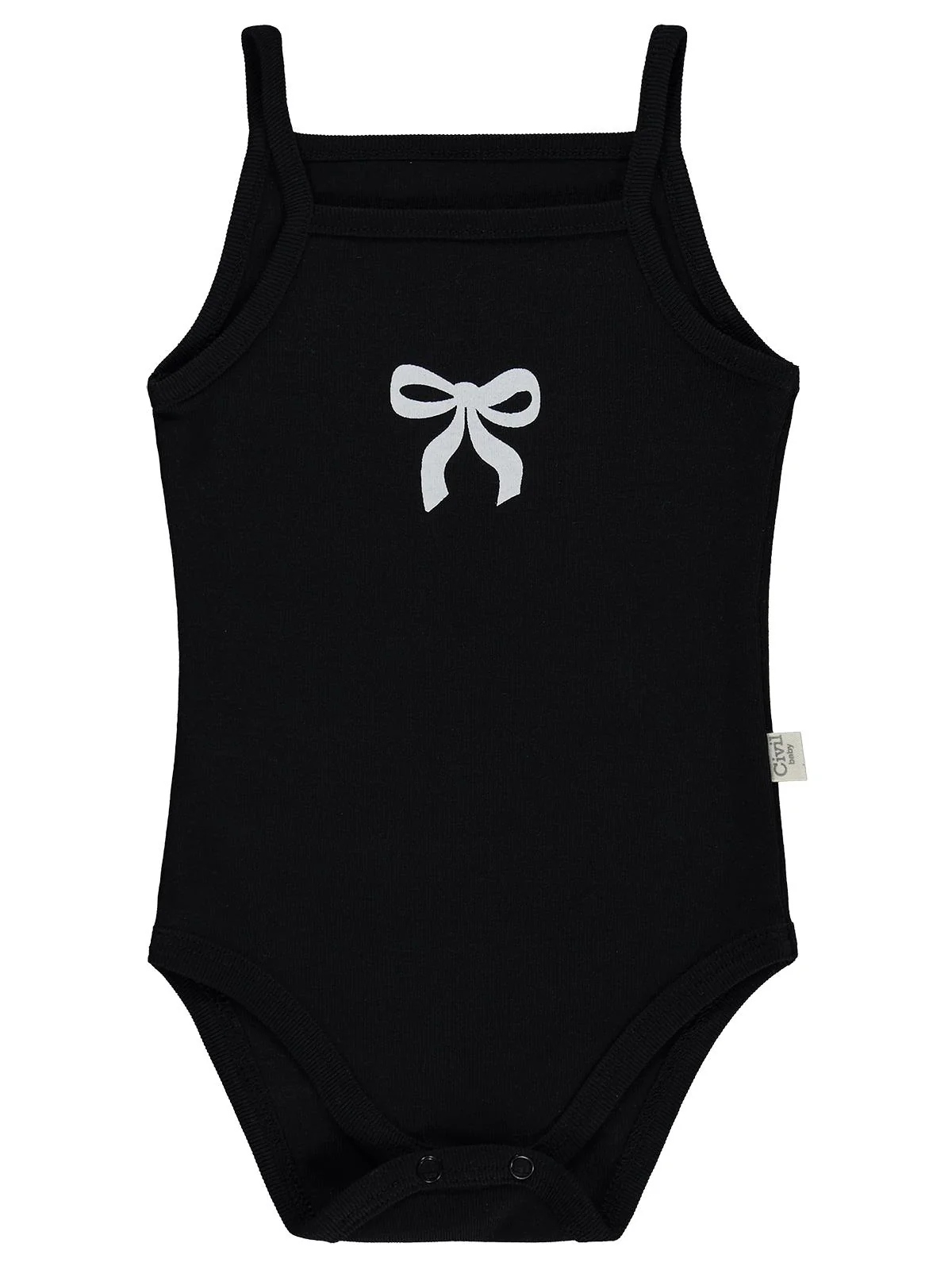 Civil Baby Fiyonk Empirmeli İp Askılı 5 Li 1-36 Ay Çıtçıtlı Badi - Bej - Image 2