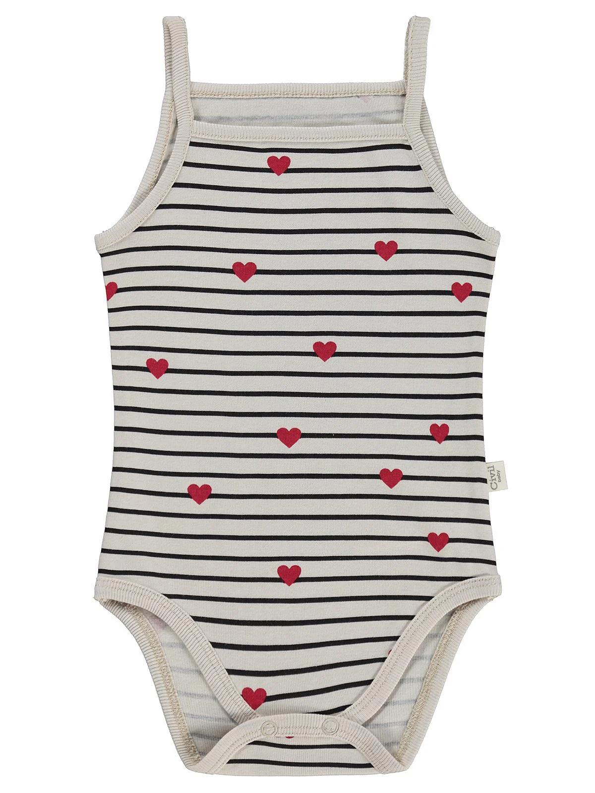 Civil Baby Fiyonk Empirmeli İp Askılı 5 Li 1-36 Ay Çıtçıtlı Badi - Bej - Image 4